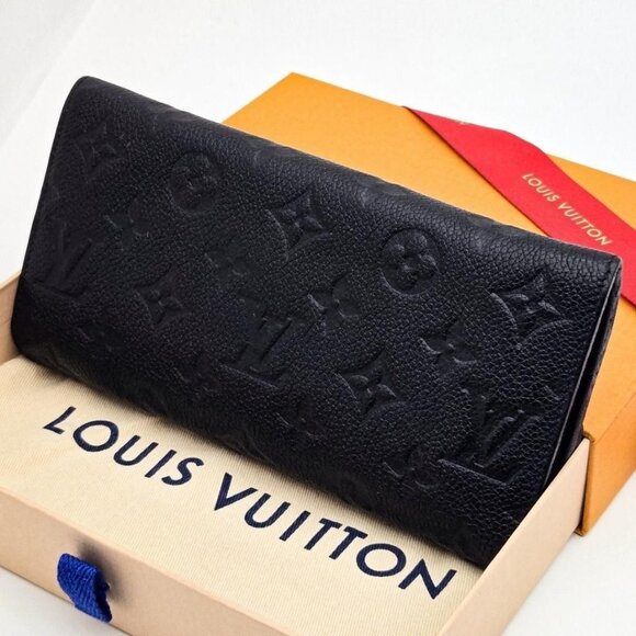 Louis Vuitton Monogram Empreinte Curieuse Sarah Wallet Black Leather - Picture 4 of 16
